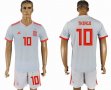 2018 World cup Spain team #10 THIAGO white soccer jersey away
