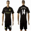 2016-2017 Manchester City club WILFRIED #14 black soccer jersey away