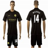 2016-2017 Manchester City club WILFRIED #14 black soccer jersey away