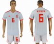 2018 World cup Spain team #6 A.INIESTA white soccer jersey away