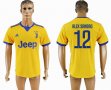 2017-2018 Juventus FC #12 ALEX SANDRO thailand version Yellow soccer jersey away