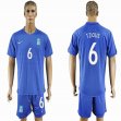 2016-2017 Greece team TZIOLIS #6 blue soccer jersey away
