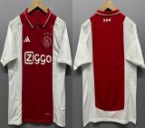 2024-2025 Ajax club thailand version red white soccer jerseys home