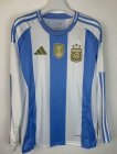 2024-2025 Argentina Team thailand version white skyblue long sleeves soccer jerseys home