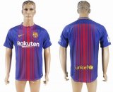 2017-2018 Barcelona club thailand version blue red soccer jersey home