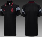 2023-2024 AC Milan Club black polo soccer shirts C1007