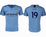 2018-2019 Manchester City club thailand version #19 SANE skyblue soccer jerseys home