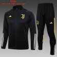 2023-2024 Juventus club black kid soccer jacket with long shorts E729#