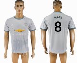 2017-2018 Manchester united #8 MATA thailand version gray soccer jersey away