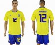 2018 World Cup Sweden team #12 JOHNSSON yellow soccer jersey home
