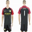 2016-2017 Manchester City Club HART #1 black soccer jersey away