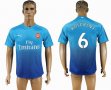 2017-2018 Arsenal club #6 KOSCIELNY Thailand version skyblue soccer jersey away