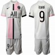 2021-2022 Paris Saint-Germain club #9 ICARDI white pink soccer jersey away