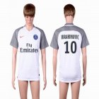 2016-2017 Paris saint germain thailand version IBRAHIMOVIC #10 white soccer jersey away