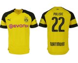 2018-2019 Dortmund thailand version #22 PULISIC yellow soccer jersey home