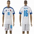 2015-2016 Slovakia team SALATA #16 soccer jersey white home