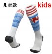 2022 Manchester United Club white skyblue kid soccer socks