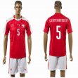 2015-2016 Switzerland national team LUSTENBERGER #5 jerseys red home