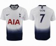 2018-2019 Tottenham thailand version #7 SON white soccer jersey home