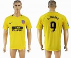 2017-2018 Atletico Madrid #9 F.TORRES thailand version yellow soccer jersey away