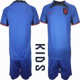 2022 World Cup Netherlands team blue kid soccer jersey away