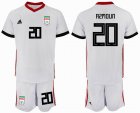 2018 World Cup Iran #20 AZMOUN white soccer jersey home