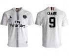 2018-2019 Paris saint germain Jordan #9 CAVANI thailand version white soccer jersey away