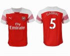 2018-2019 Arsenal thailand version #5 GABRIEL white red soccer jersey home