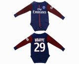 2017-2018 Paris Saint-Germain #29 MBAPPE blue long sleeve baby clothes