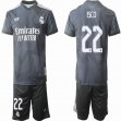 2022-2023 Real Madrid club #22 ISCO black soccer jersey away