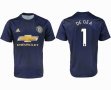 2018-2019 Manchester united thailand version #1 DE GEA blue soccer jersey away