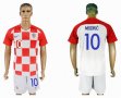 2018 World Cup Croatia team #10 MODRIC white red home soccer jerseys