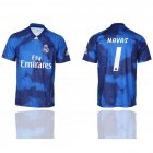 2019-2020 Real Madrid #1 NAVAS thailand version souvenir edition blue soccer jersey