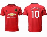 2019-2020 Manchester United thailand version #10 RASHFORD red soccer jersey home