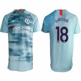 2018-2019 Chelsea #18 GIROUD thailand version skyblue soccer jersey away