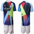 2018-2019 Manchester City blue nike mash up kit