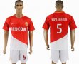 2017-2018 Monaco club #5 NASCIMENTO white red soccer jerseys home