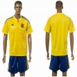 2016 Ukraine national team yellow soccer jersey home