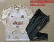 2024-2025 Manchester City club beige black Soccer uniforms with Long Trousers B819