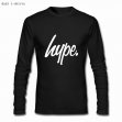 Personalized Custom black long sleeves mens Dadi t-shirts with HYPE. logo