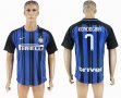 2017-2018 Inter Milan Thailand version #7 KONDOGBIA blue black soccer uniforms home