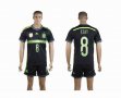 2014 World Cup Spain team XAVI 8 black soccer jersey away