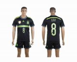 2014 World Cup Spain team XAVI 8 black soccer jersey away