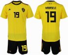 2018 World cup Belgium #19 KABASELE yellow soccer jersey away