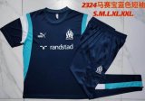 2023-2024 Marseille club Polo blue soccer uniforms with long shorts C1070