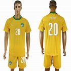 2016-2017 Ivory team SEREY #20 yellow soccer jersey home