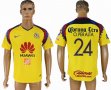 2018-2019 America club thailand version #24 O.PERALTA yellow soccer jersey home