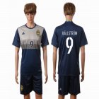 2016 Sweden team KALLSTROM #9 blue soccer jersey away