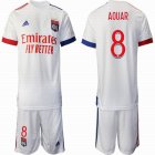 2020-2021 Olympique Lyonnais club #8 AOUAR white soccer jerseys home