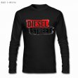 Personalized Custom black long sleeves mens Dadi t-shirts with DIESEL STREET logo